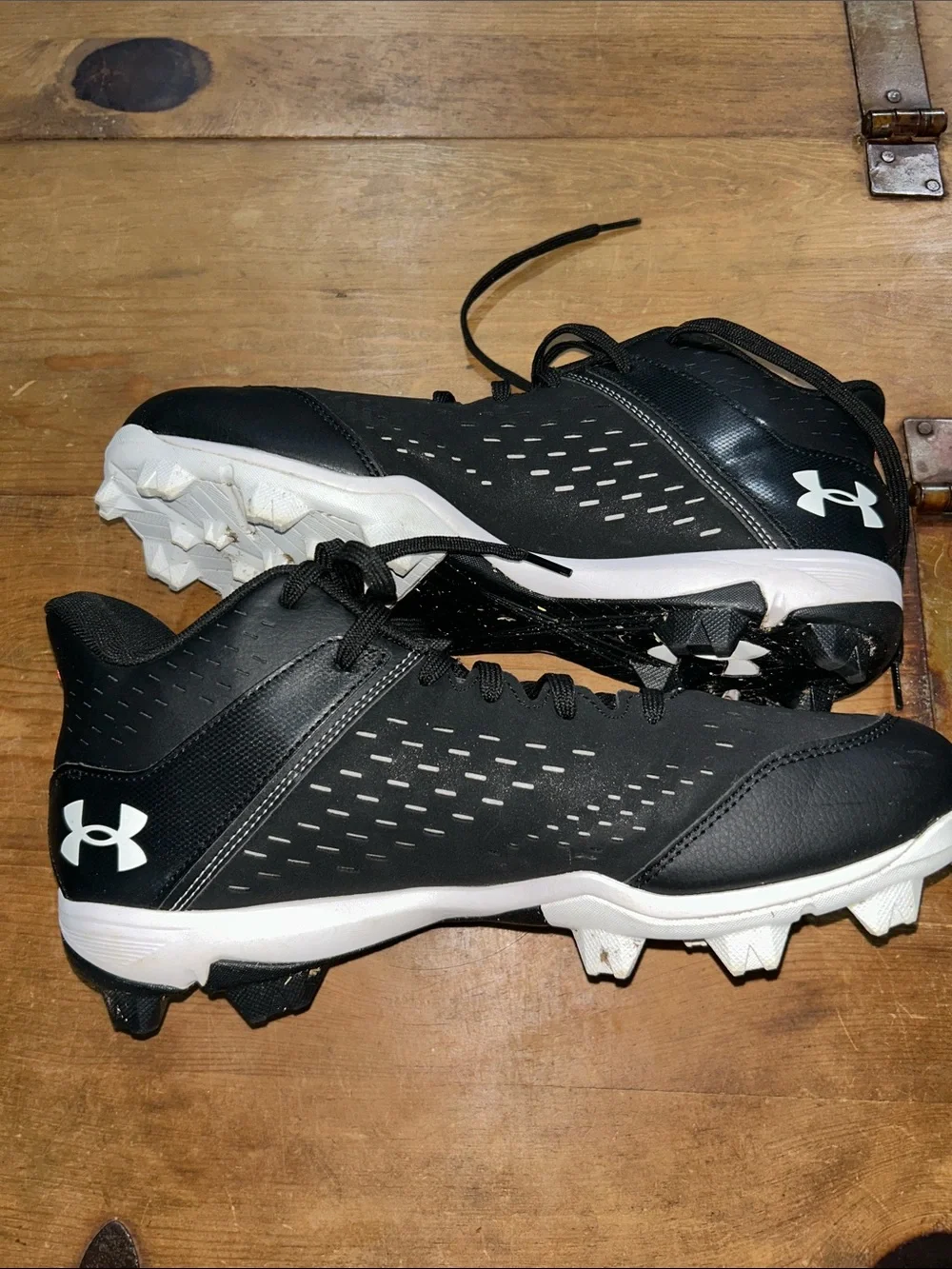 Under Armour Leadoff Low RM Baseball Cleats Men’s Size 9 Black White 3025590-001
